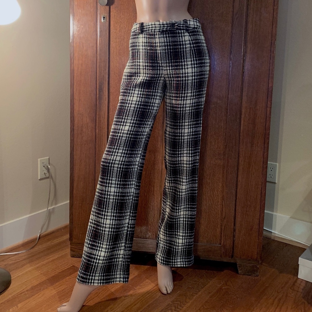BCBG Max Azria Wool Blend plaid trouser sz 4